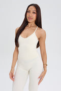Hailey Racer Back Tank Buttercream