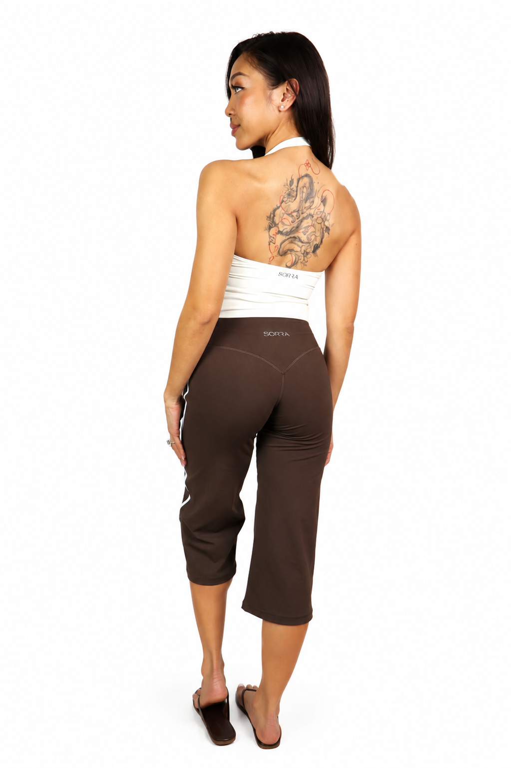 PRE-ORDER Wide Leg Capri Pants Brown Sugar