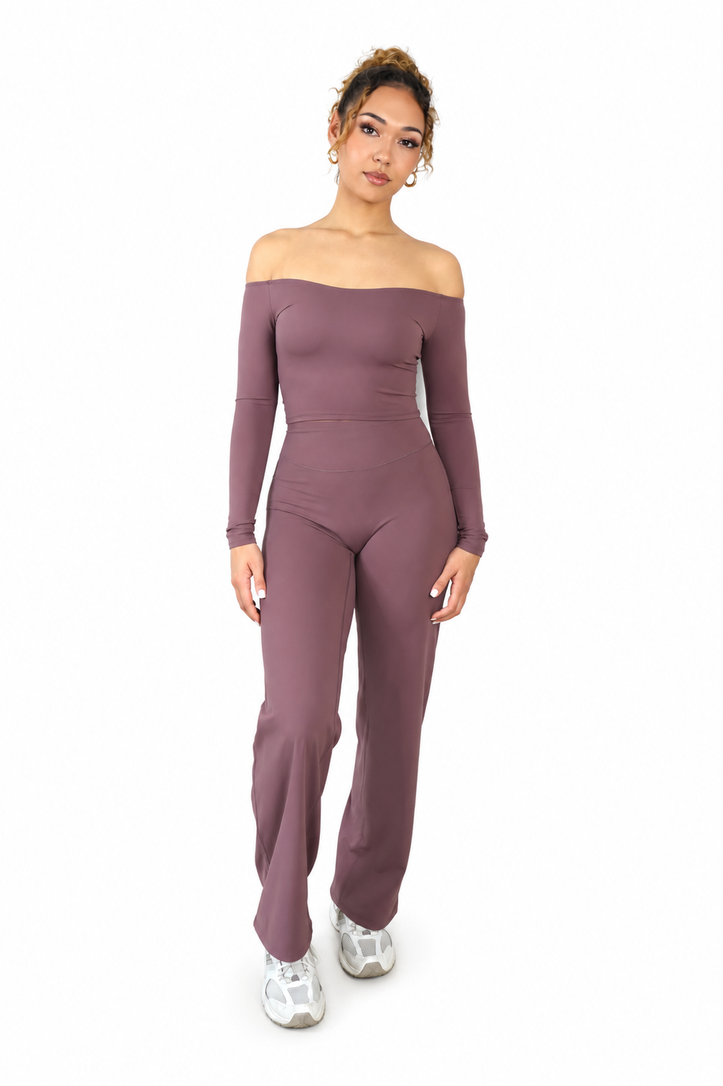 Classic Straight Leg Pants Dusty Plum LONG LENGTH