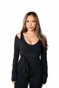CurveContour Ballet Wrap Top Classic Black