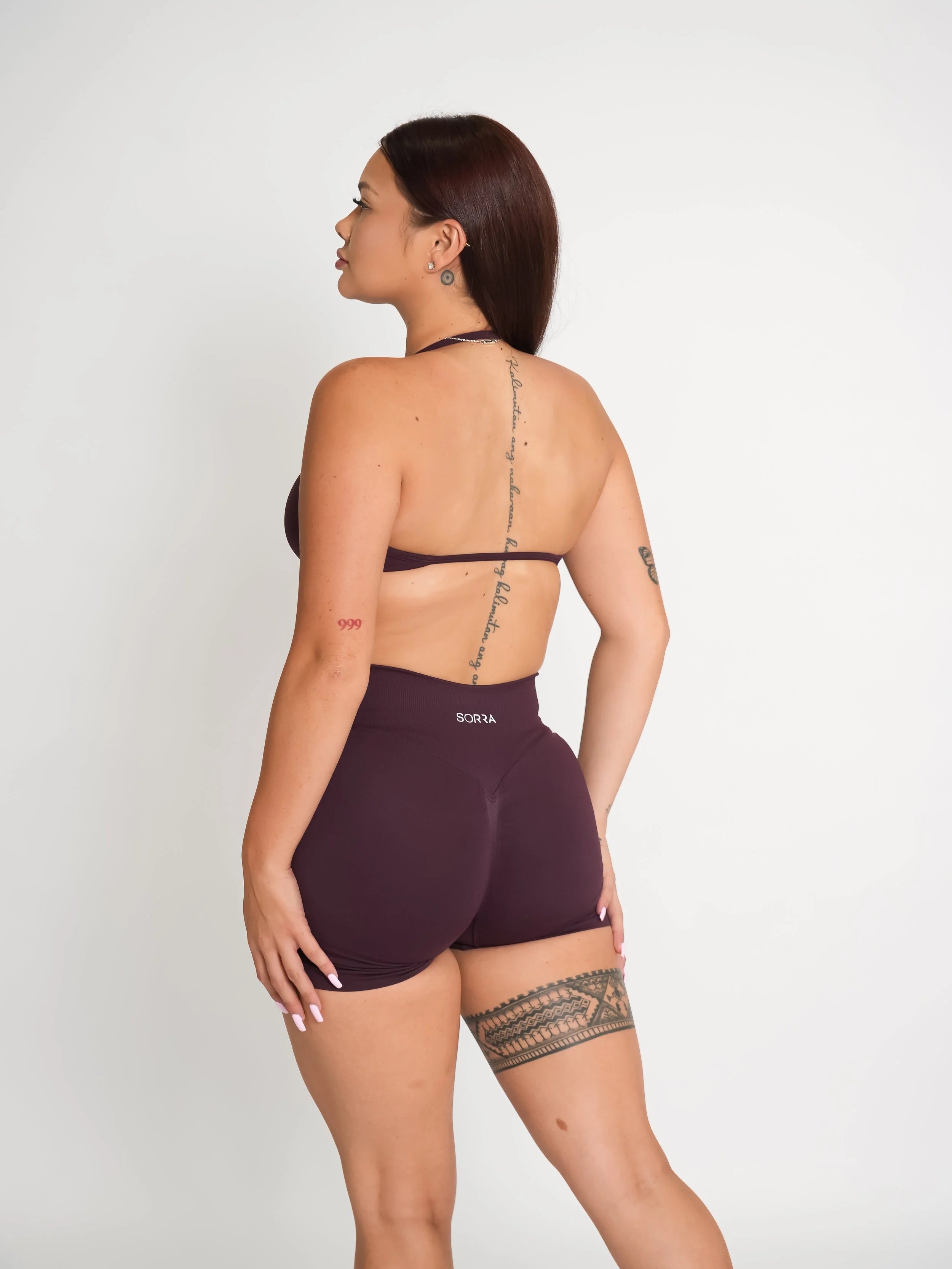 CurveContour Curve Halter Bra Smoked Plum