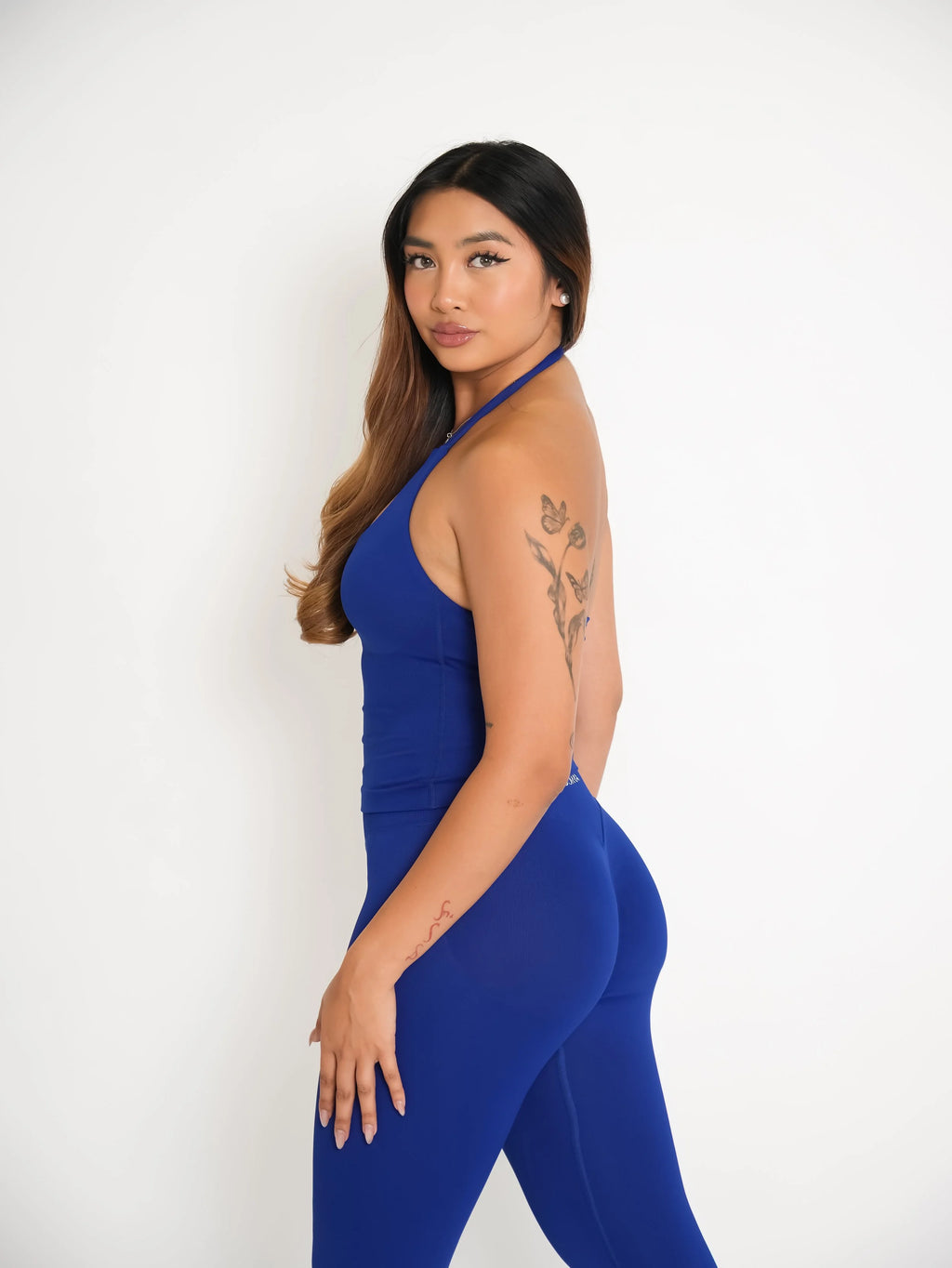 CurveContour Staple Halter Tank Sapphire