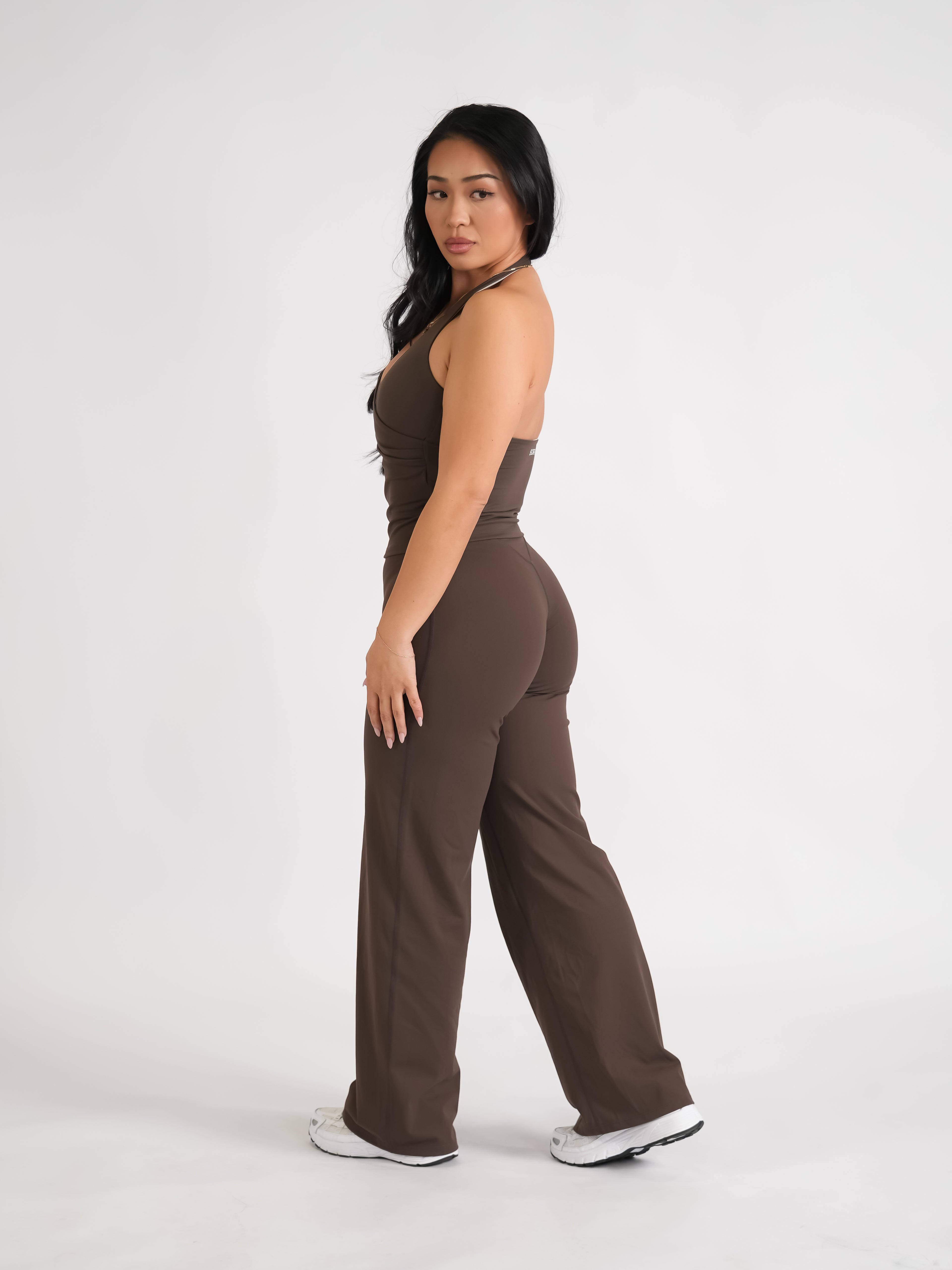 Classic Straight Leg Pants Espresso LONG LENGTH