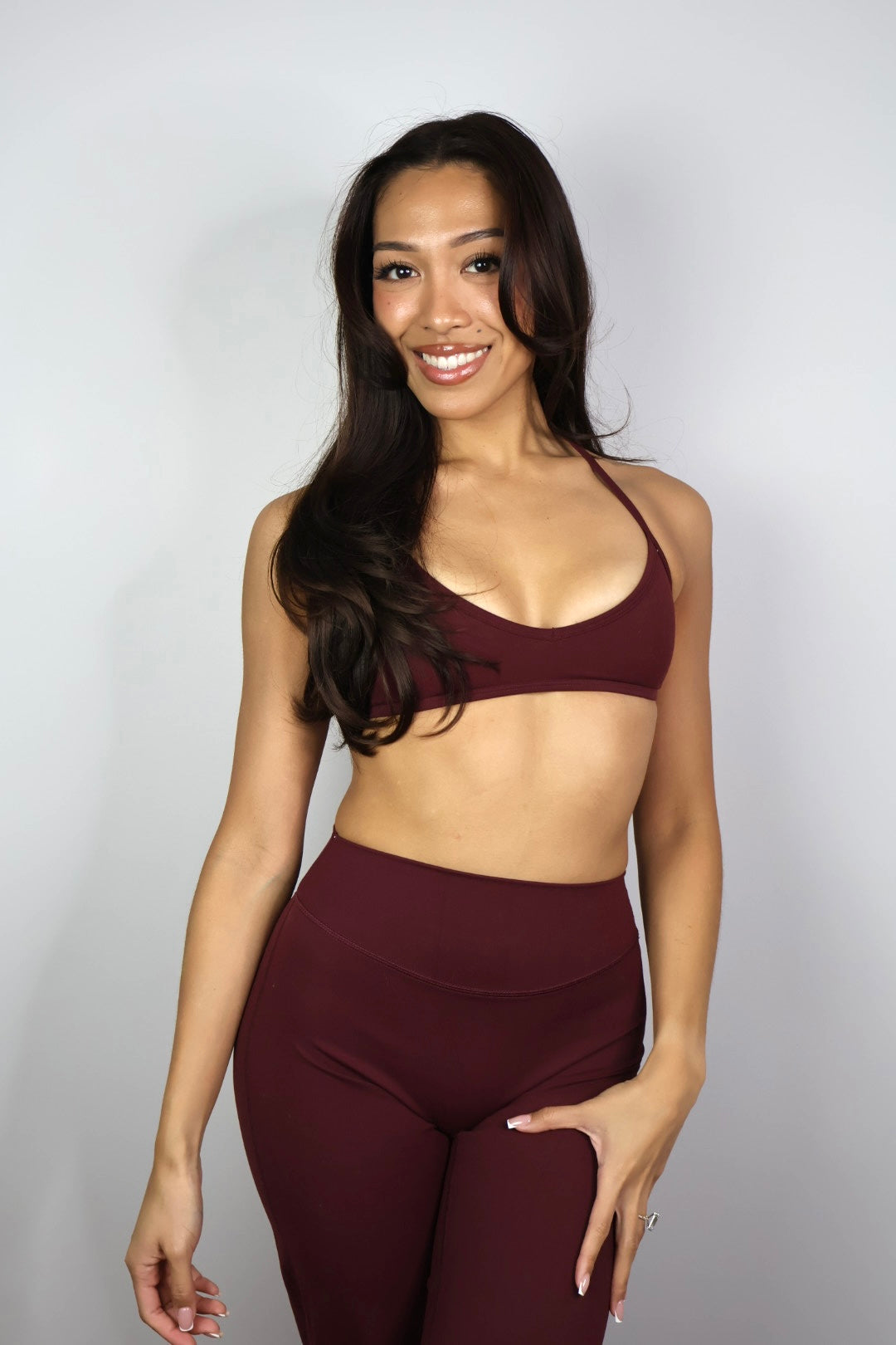 Sol Minimal Halter Bra Brandy