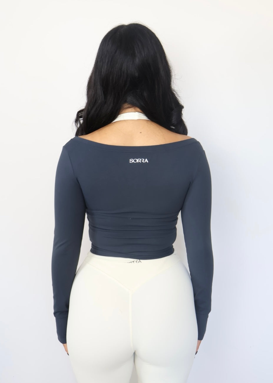 Flow Ballet Wrap Top True Navy