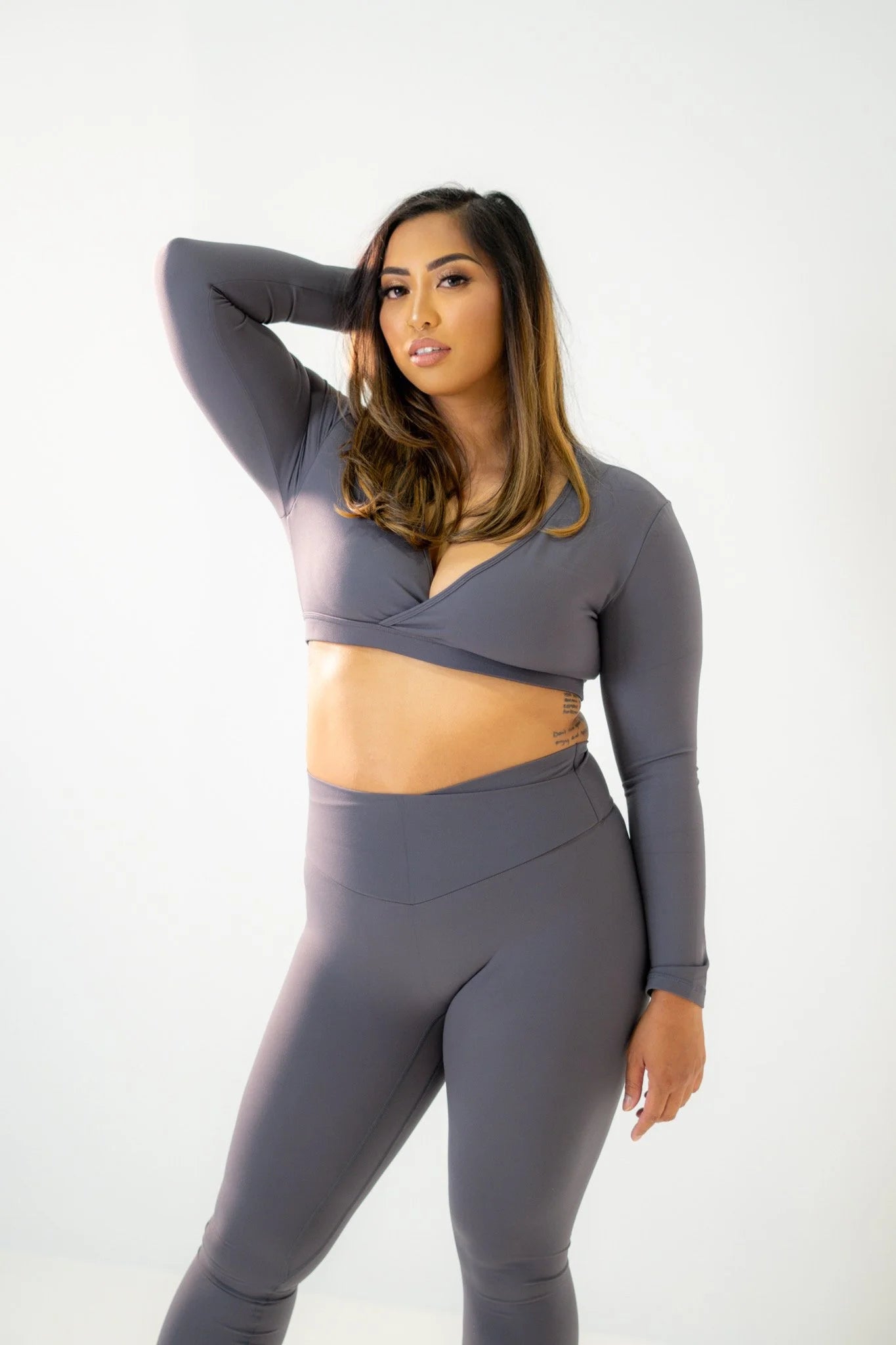 Signature Hybrid Scrunch Leggings Phantom