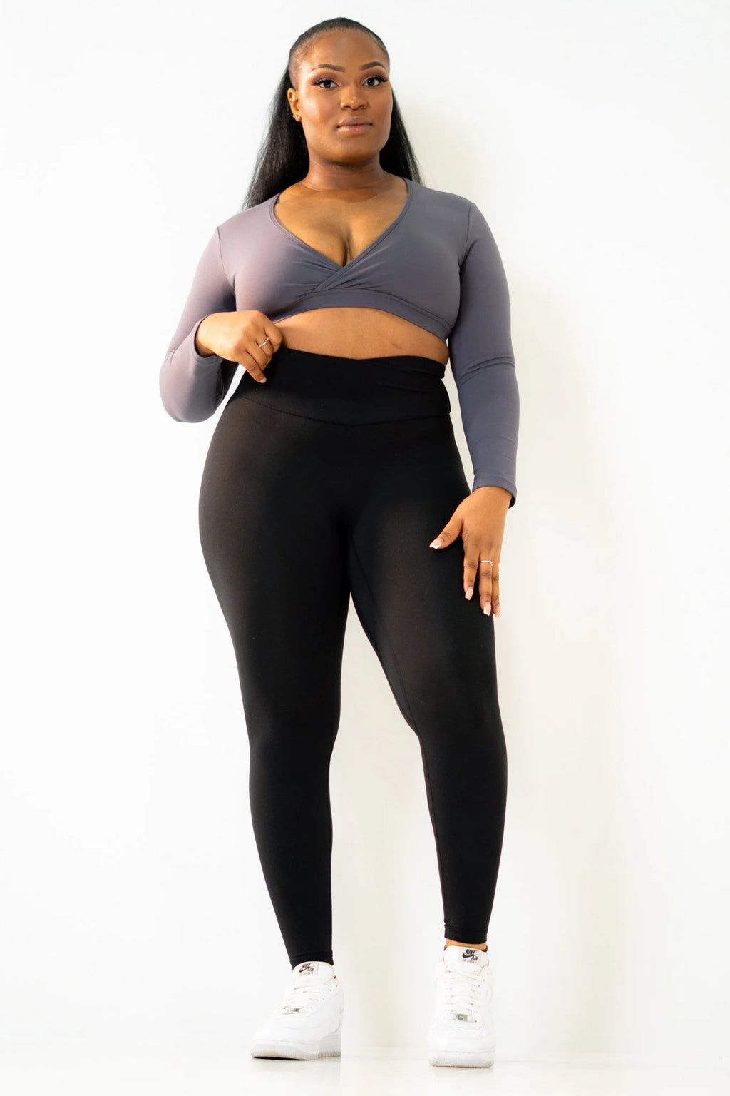 Kleo Long Sleeve Crop Phantom