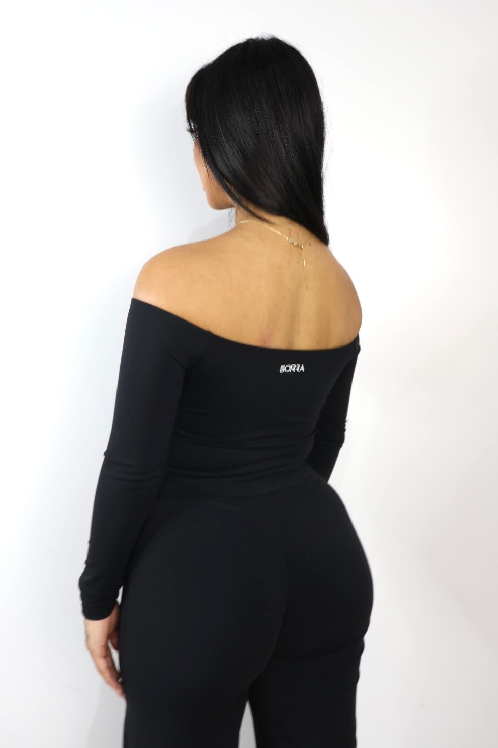 Kate Off-Shoulder Long Sleeve Classic Black