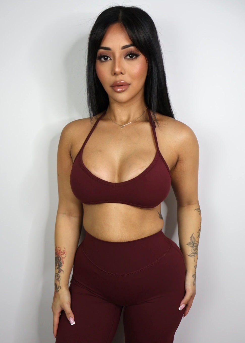 Sol Minimal Halter Bra Brandy