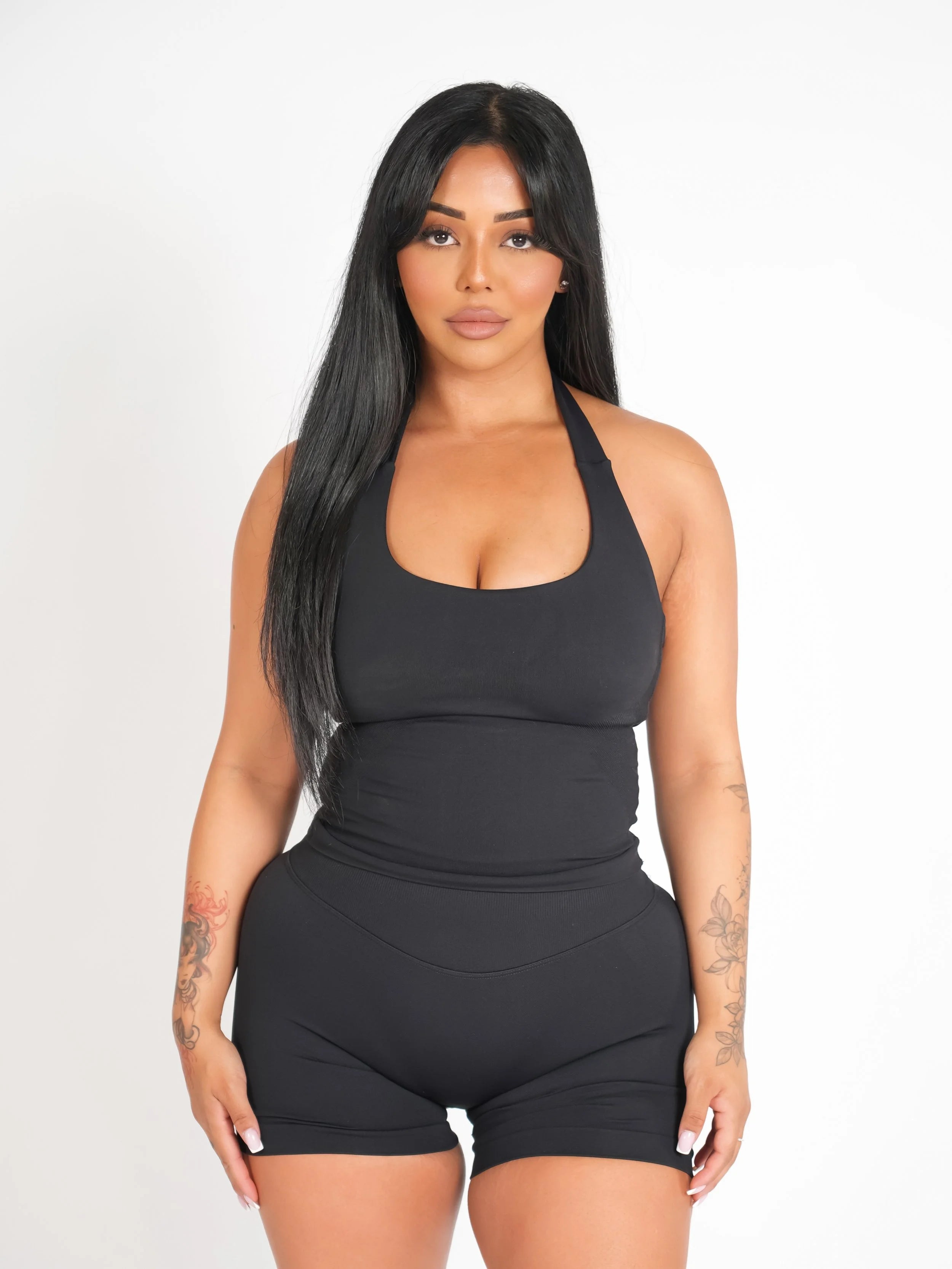 CurveContour Staple  Halter Tank Classic Black