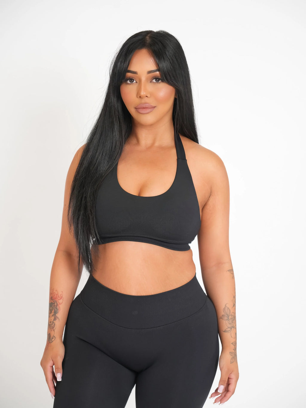 CurveContour Staple Halter Bra Classic Black