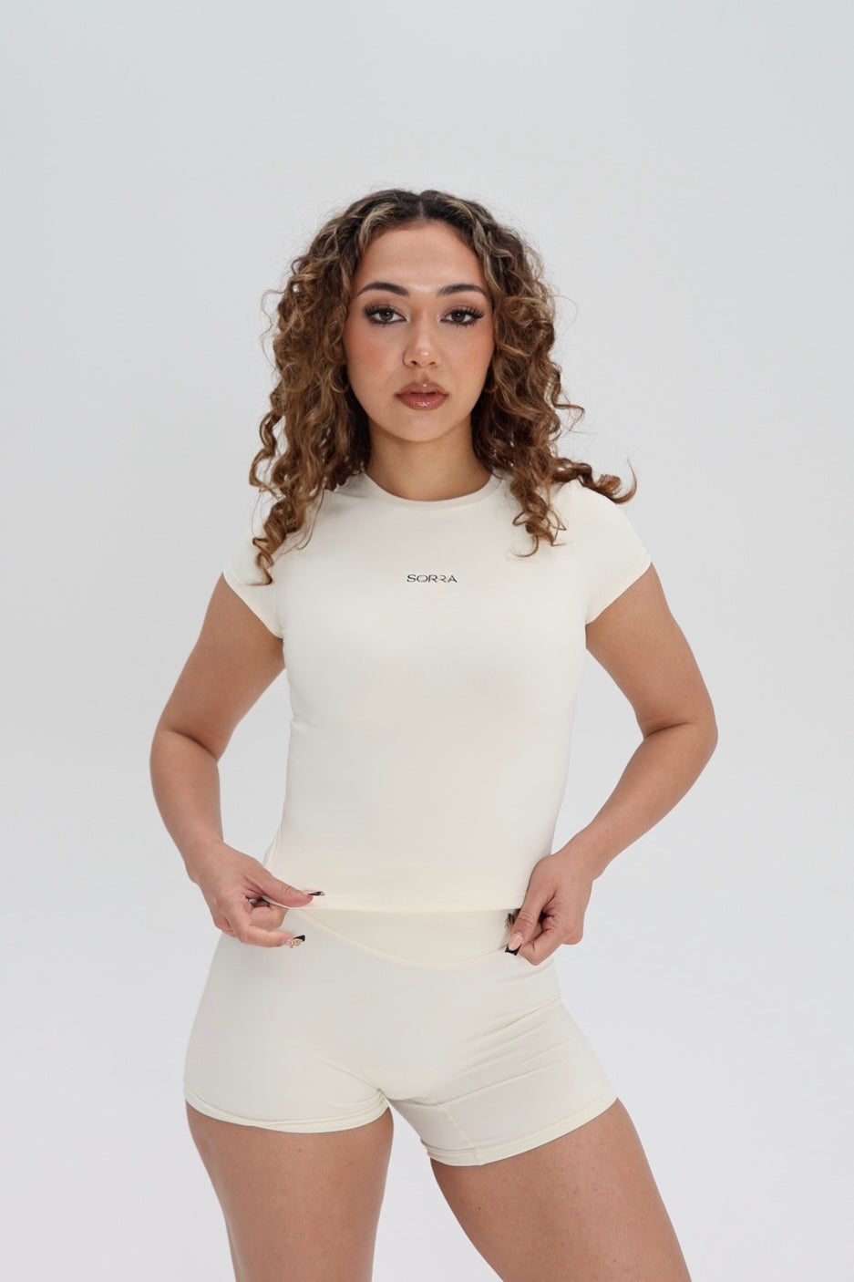 Classic Sculpt Fitted Tee Buttercream