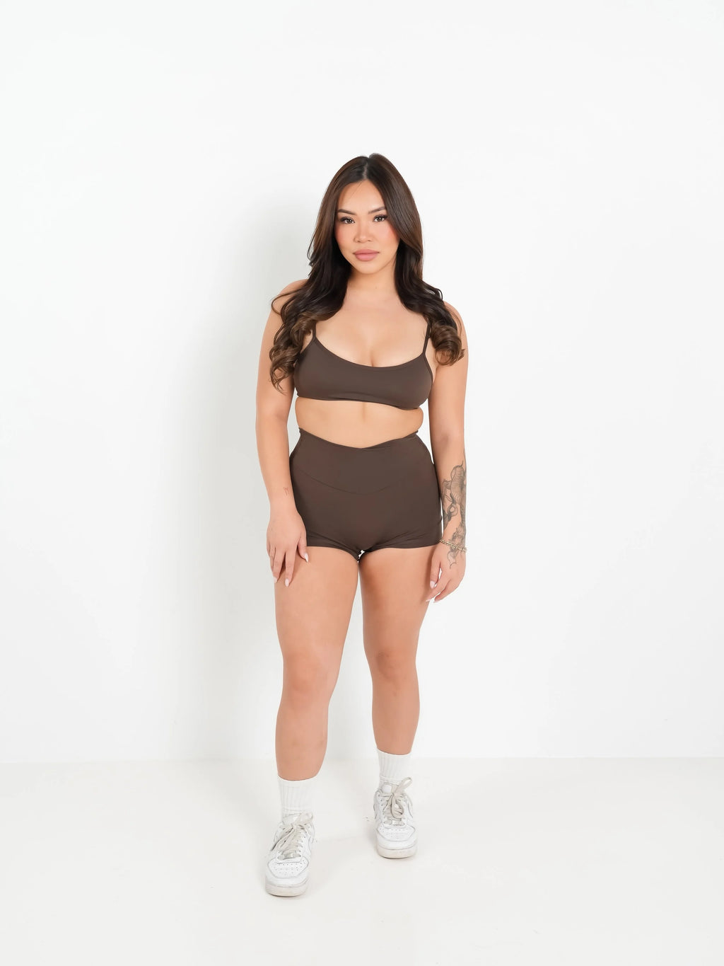 Signature Hybrid Non-Scrunch Shorts 4" Toasted