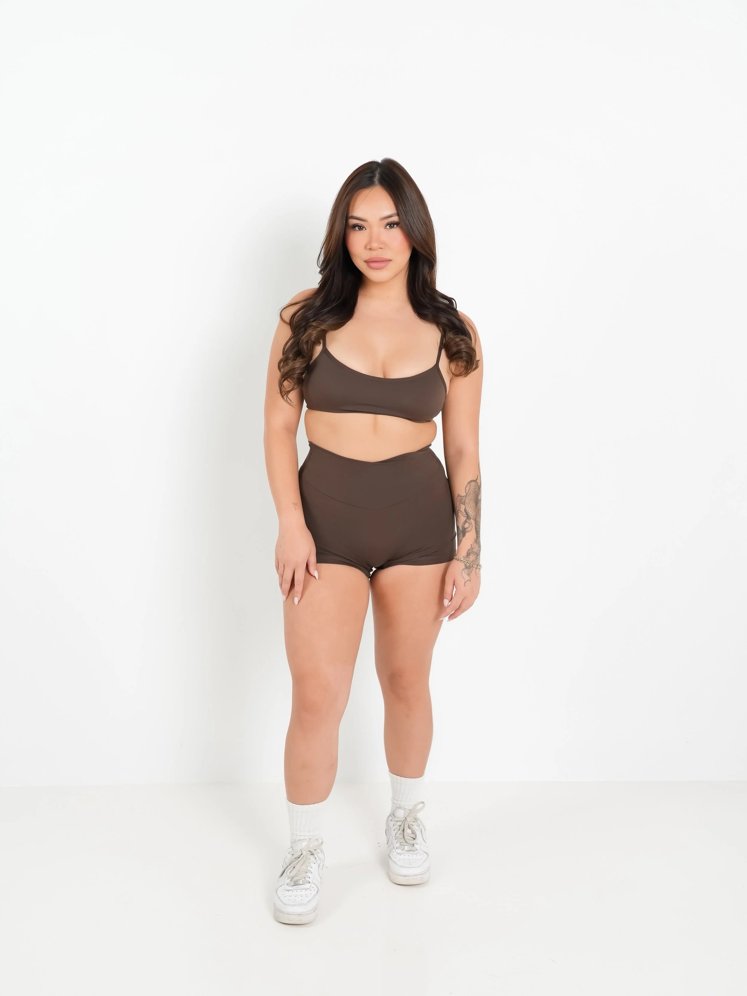 Signature Hybrid Non-Scrunch Shorts 4" Toasted